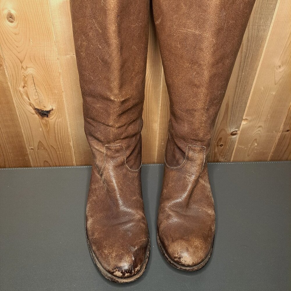 Frye Melissa Riding Equestrian Tall Boot Size 8B Cognac Brown